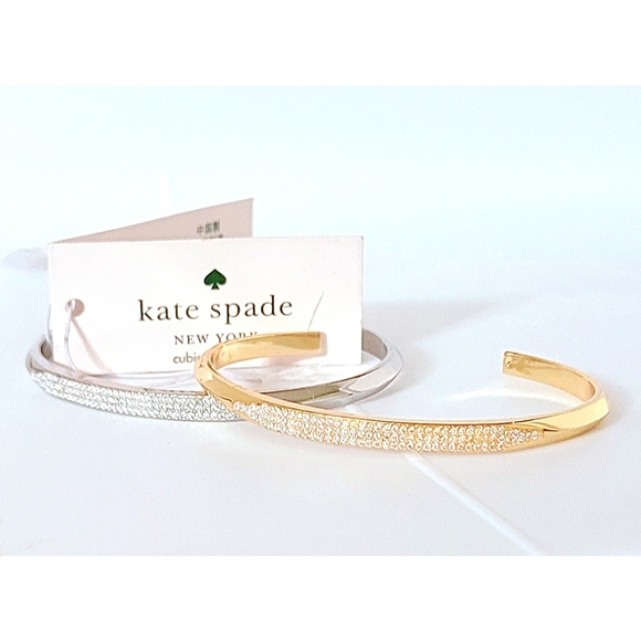 🆕️KATE SPADE Raise the Bar PAVE Crystal Cuff Bangle Bracelet - Picture 6 of 9